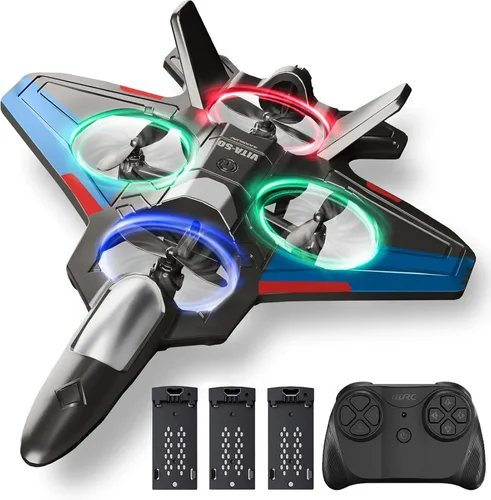 Aviones RC con 3 baterías para niños y adultos, control remoto de espuma, aviones, helicópteros, drones, juguetes para niños y adultos de 8 a 12 y