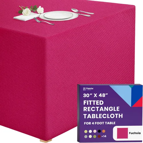 Miniatura 45 de Gee Di Moda - Mantel rectangular a medida en poliéster lavable para mesa de 4 pies, ideal para mesa de bufé, fiestas, cenas, bodas, vacaciones
