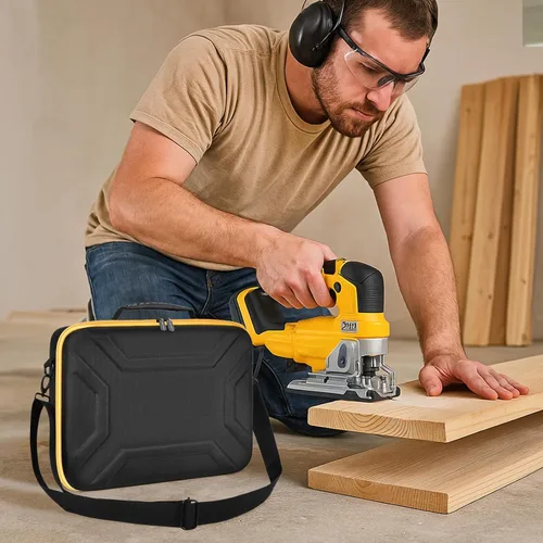 Miniatura 6 de ANKHOH Funda para sierra de calar DEWALT 20V MAX XR DCS334B, bolsa de herramientas eléctricas para sierra de habilidad, batería y accesorios de Negro