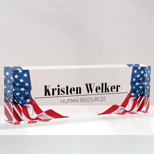 Miniatura 35 de Placa de nombre de escritorio personalizada, placa de nombre de acrílico de margarita africana de alta calidad, placa de nombre personalizada