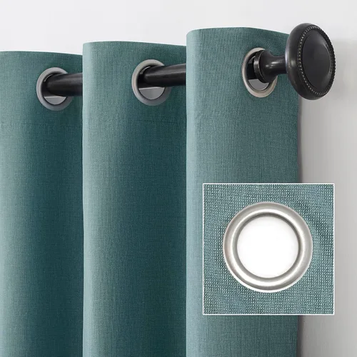 Miniatura 3 de Sun Zero Columbia - Paquete de 2 paneles de cortinas térmicas con ojales, par, 100 % opacas, ahorro de energía, 50 x 84 pulgadas, azul brumoso Azul