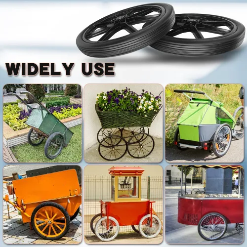 Miniatura 6 de Neumático plano de repuesto de 20 x 2.125 pulgadas para carros de ruedas de carretilla, carritos utilitarios de ruedas grandes
