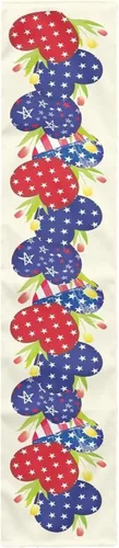 GLENLCWE Camino de mesa con la bandera de Estados Unidos, Día de la Independencia de Estados Unidos, patriótico para fiestas, sala de estar, cocina,