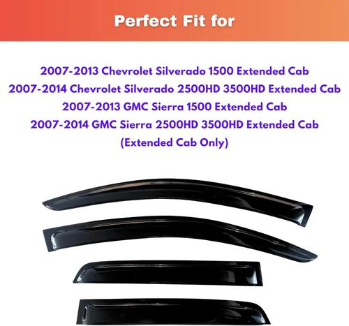 Miniatura 442 de KPY Visor de ventana compatible con Kia Soul 2009-2013, Protector contra lluvia de 4 unidades, deflectores de ventilación de ventana lateral