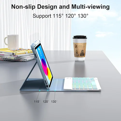 Miniatura 4 de Funda de teclado para iPad Air de 11 pulgadas (M3 2025 / M2 2024) y iPad Pro de 11 pulgadas (1ª/2ª/3ª/4ª generación), retroiluminación magnética