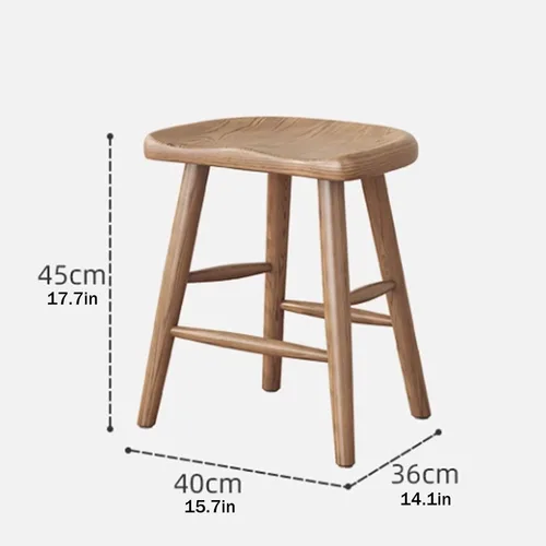 Miniatura 3 de Juego de sillas de comedor de madera, silla de comedor moderna, sillas de cocina de granja, taburete de vestíbulo, silla sin brazos para cocina