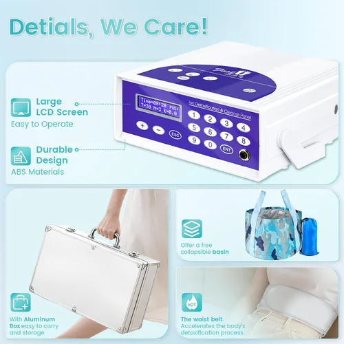 Miniatura 5 de Máquina de desintoxicación iónica para baño de pies, spa de pies para uso doméstico, sistema de baño de pies de desintoxicación iónica, incluye