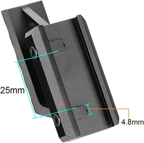 Miniatura 6 de ohhunt Montaje en elevador 1 pulgada de altura Picatinny Rail Voladizo Diseño Negro