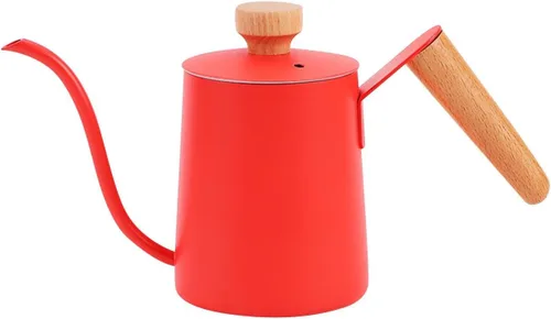 KLKCMS Hervidor de café de goteo, hervidor de cuello de cisne estrecho, tetera para verter sobre el café, tetera para el hogar, al aire libre,