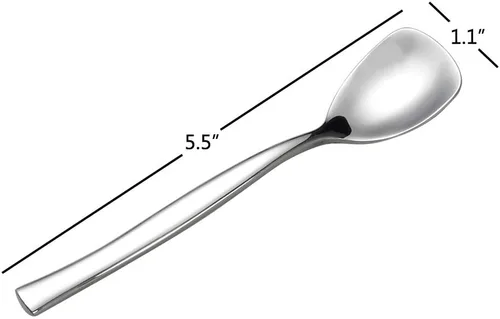 Miniatura 2 de Cucharas de helado de acero inoxidable de 12 piezas, cuchara de yogur