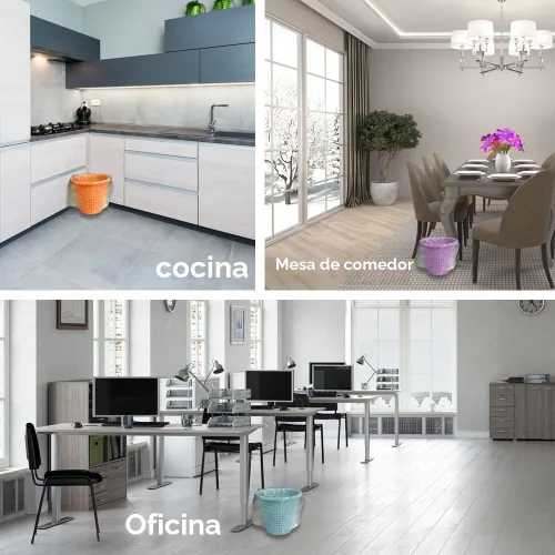 Miniatura 5 de 5 rollos de bolsas de basura pequeñas, 4 galones de material fino fuerte desechable, cocina, bolsas de basura de plástico duraderas para oficina