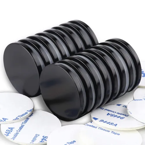 Miniatura 8 de LOVIMAG Super Strong Neodymium Disc Magnets with Epoxy Coating, Powerful Permanent Rare Earth Magnets 1.26 inch x 1/8 inch, Pack of 6 Negro
