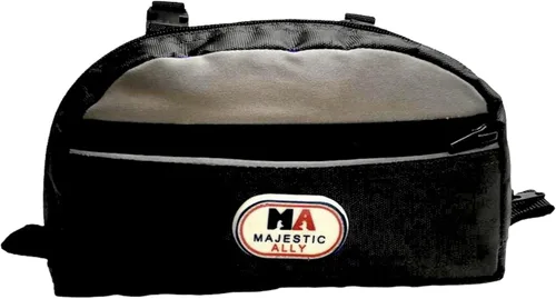 Miniatura 6 de Bolsa de sillín reflectante de nylon Majestic Ally para sillín occidental (Negro)