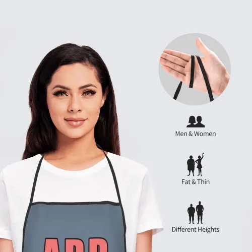 Miniatura 6 de Delantal personalizado Añadir texto Foto Logo, Delantal de cocina de chef personalizado para grandes regalos Gris (SlateGray)