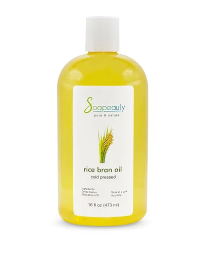 Miniatura 9 de Soapeauty Aceite de salvado de arroz prensado en frío 100% puro y natural disponible a granel Portador para aceites esenciales, cara, cabello