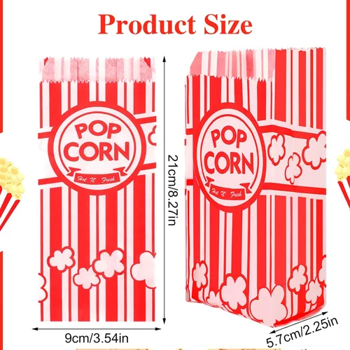 Miniatura 2 de 300 bolsas de palomitas de maíz, bolsa de papel de 1 onza, porciones individuales para máquina de maíz, carrito, noches de cine a granel