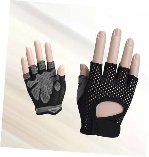 Miniatura 7 de Women Sports Half Finger Training Gloves with Anti-Slip Silicone Palm Breathable Sweat-Absorbing Fitness Gloves for Weightlifting and Dumbbell