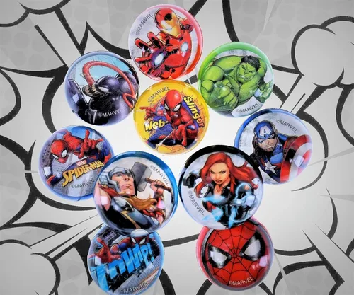 Miniatura 3 de JA-RU Marvel Avengers Bouncy Superballs Super Hi Bounce de 1.2 pulgadas (paquete de bolas) Hulk, Thor, Cap America y Friends Fidget Balls Juguetes