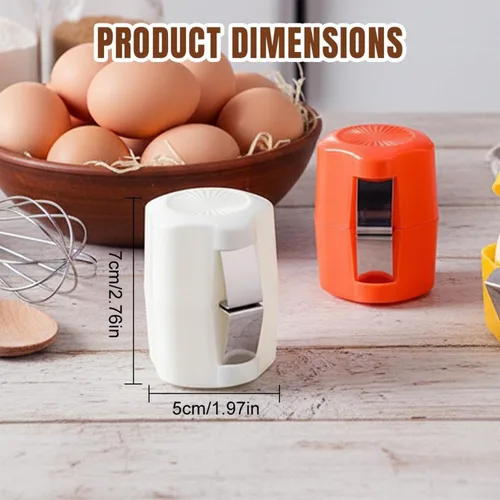 Miniatura 5 de 2 abridores de cáscaras de huevo, herramienta multifuncional para galletas de huevos de acero inoxidable 304, accesorio de cocina de mano para Rosa