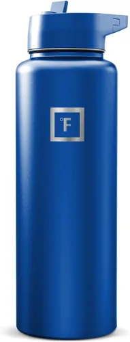 Miniatura 51 de IRON °FLASK Frasco de hidratación para acampar y senderismo con pajilla, botella de agua deportiva de acero inoxidable con aislamiento de boca Dark