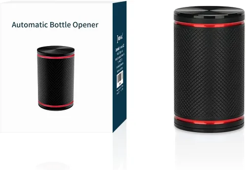 KITCHENDAO Abrebotellas de cerveza de lujo con receptor magnético de tapa – Empuje para abrir – Mantén la tapa intacta – Paquete en caja de regalo,
