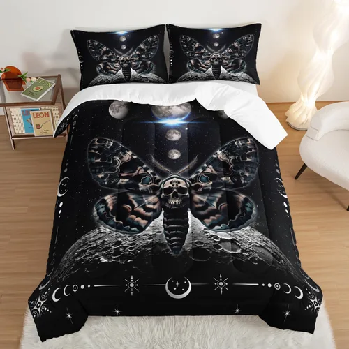 Miniatura 28 de HOSIMA Juego de edredón de béisbol 3D para niños y adolescentes, decoración de dormitorio, juego de edredón negro de béisbol y fuego, juego de ropa