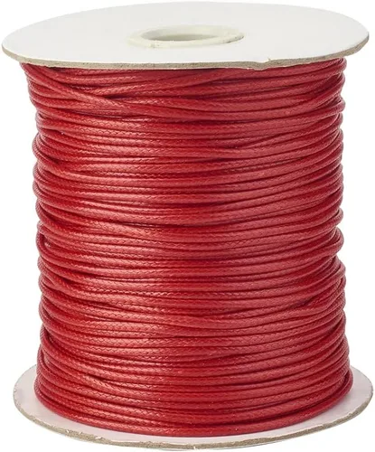 Miniatura 83 de Cheriswelry 90 yardas/rollo de 0.079 pulgadas, cordón encerado negro de poliéster coreano, joyería de cuentas, hilos para manualidades, cuerda