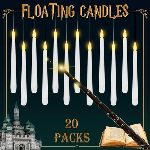 Miniatura 10 de Lezonic - Velas cónicas sin llama operadas por batería, 24 piezas de velas LED blancas para ventanas de Navidad, velas cónicas cortas de 15 cm