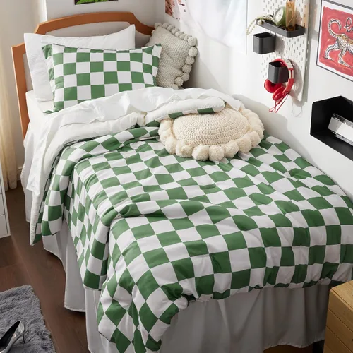 Miniatura 17 de Bedsure - Juego de edredón tamaño King, juego de ropa de cama floral lindo, 3 piezas, 1 edredón reversible suave verde salvia con flores botánicas