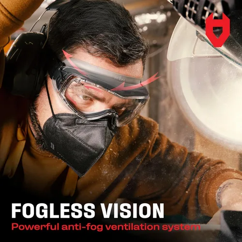 Miniatura 4 de NoCry Gafas de seguridad antivaho para hombres y mujeres con revestimiento antiarañazos de alta calidad, gafas de laboratorio panorámicas