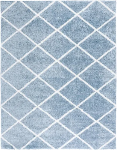 Miniatura 45 de SAFAVIEH Tahoe Shag Collection - Alfombra para pasillo, 2 x 9 pies, diseño de enrejado, no desprende pelusa y de fácil cuidado, 1.2 pulgadas