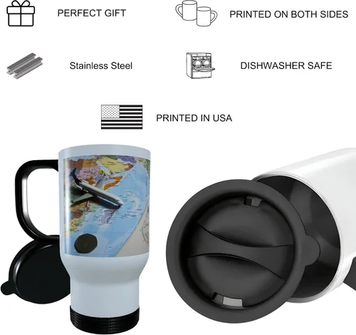 Miniatura 5 de Vaso de viaje personalizado para añadir foto, texto, nombre en la taza personalizada, impresión en ambos lados, aislado personalizado para hombres