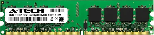Miniatura 2 de A-Tech Elpida EBE10UE8AFFA-8G-F de repuesto de memoria DDR2 800MHz PC2-6400 UDIMM no ECC 1Rx8 1.8V 240 pines