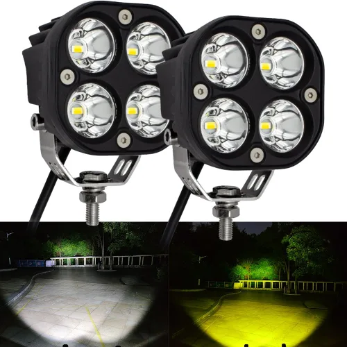 Miniatura 7 de Luces antiniebla LED rojas para conducción todoterreno, luces de trabajo auxiliares, 2 unidades, 40 W, 3 pulgadas, luces rojas de pesca para caza