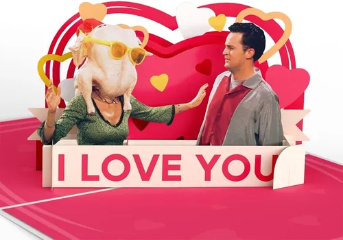 Miniatura 8 de Lovepop Friends 'How You Doin?' - Tarjeta de San Valentín desplegable de 5 x 7 pulgadas, tarjeta de felicitación 3D emergente para novia, cónyuge
