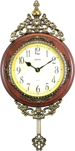 Miniatura 5 de Reloj de pared de péndulo adornado estilo victoriano