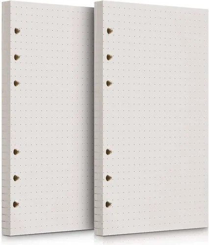 Miniatura 8 de Papel de recambio A6, 320 páginas A6, hojas sueltas, 6 agujeros, repuestos para cuaderno de 6 anillas rellenables, planificador, diario, pintura