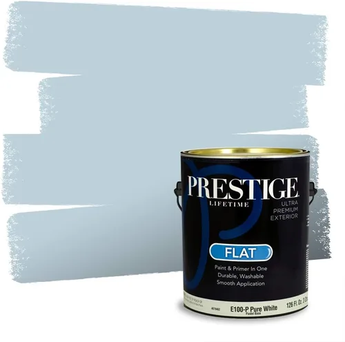 Miniatura 1606 de Pintura Exterior + imprimación PRESTIGE, todo-en-uno, 1 galón, acabado mate, color comparable al Valspar* Royal Gray* VS151-Gris real