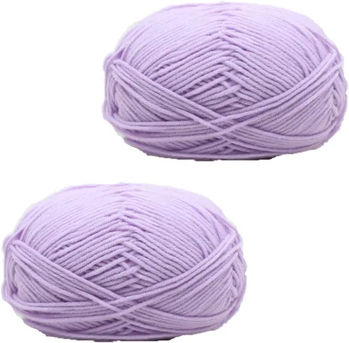 Miniatura 5 de 3.53 oz (2 rollos) Hilo de algodón de leche ecológico de algodón de ganchillo para tejer bufanda/hilo de ganchillo de lujo, cálido, suave, ligero, #1