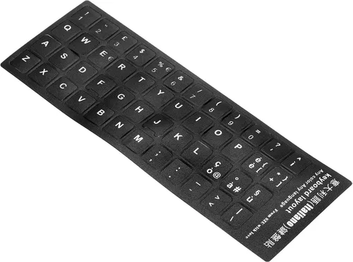 PATIKIL Calcomanías italianas para diseño de teclado, paquete de 4 fundas universales de repuesto para computadora de escritorio, fondo negro,