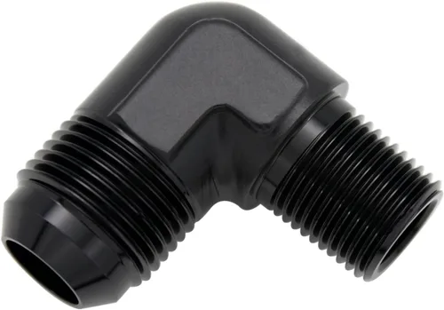 Miniatura 27 de Adaptador de tubo de manguera de combustible de aluminio recto 16AN acampanado a 3/4" NPT macho Unión de rosca negro