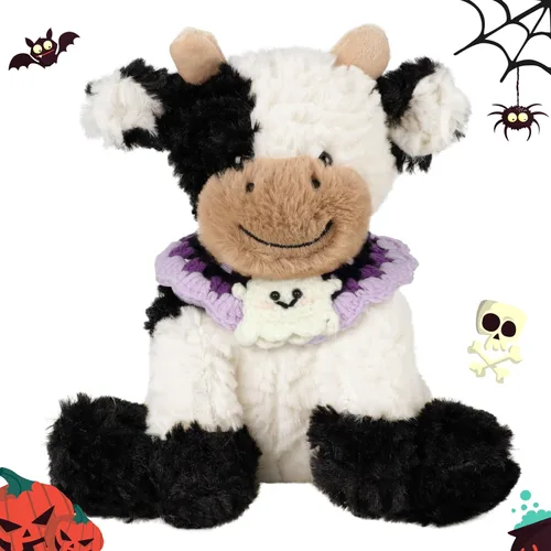 Miniatura 12 de Hopearl Adorable Vaca de Peluche, Juguetes de Vaca Flexible Suave, Animales de Peluche, Regalos de Cumpleaños Lindos para Niños, Niñas, Niños