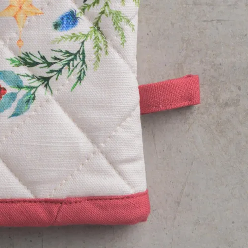 Miniatura 8 de Maison d' Hermine - Guantes de cocina Holly Time, 100 % algodón, manoplas de horno para hacer una barbacoa, cocinar, hornear, para la parrilla