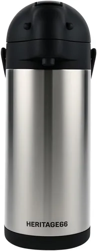 Miniatura 9 de Heritage66 Jarra térmica para café con cepillo de limpieza – 68 oz (2 L) dispensador de bebidas de acero inoxidable con aislamiento al vacío