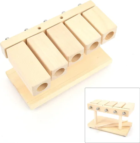 Miniatura 7 de Bloque de percusión de madera, 5 tonos, ritmo de arce, con martillo para música de ópera nacional