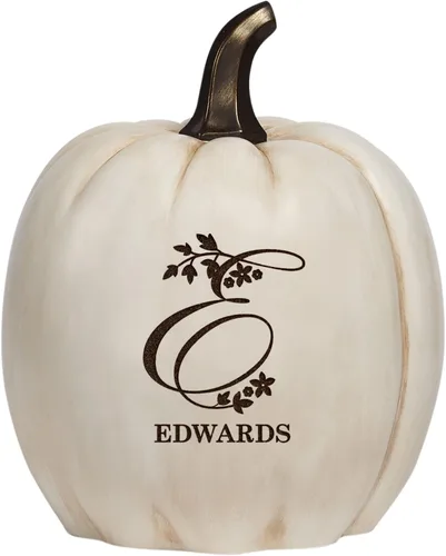 Miniatura 12 de Let's Make Memories - Lámpara de calabaza con nombre - Adorno de otoño - Calabaza luminosa de uso interior/exterior - Nombre e iniciales