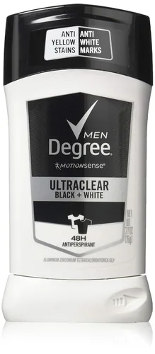 Degree Desodorante de 2.7 onzas para hombre, ultra transparente, blanco y negro (2.7 fl oz) (paquete de 6)