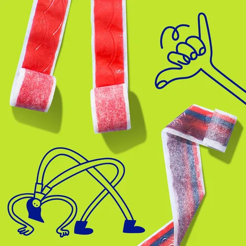 Miniatura 6 de Fruit By The Foot Snacks con sabor a frutas, teñido anudado de bayas y teñido anudado de fresa, paquete familiar, 18 rollos, 13.5 onzas