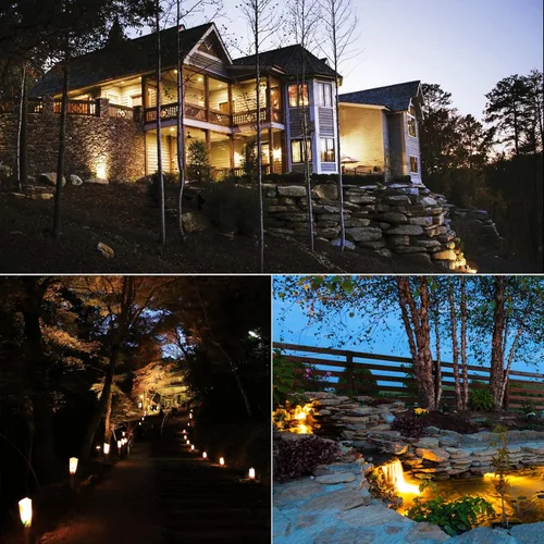 Miniatura 7 de Iluminación de paisaje LED de 12 V 5 W, aluminio fundido, impermeable, bajo voltaje, 450 lúmenes, blanco cálido para jardín, césped, porche, patio