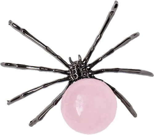 Miniatura 10 de Runyangshi 1 bola de amatista de cristal natural de 2 pulgadas, hecha a mano, estatua de araña animal, adorno de cristal curativo para decoración
